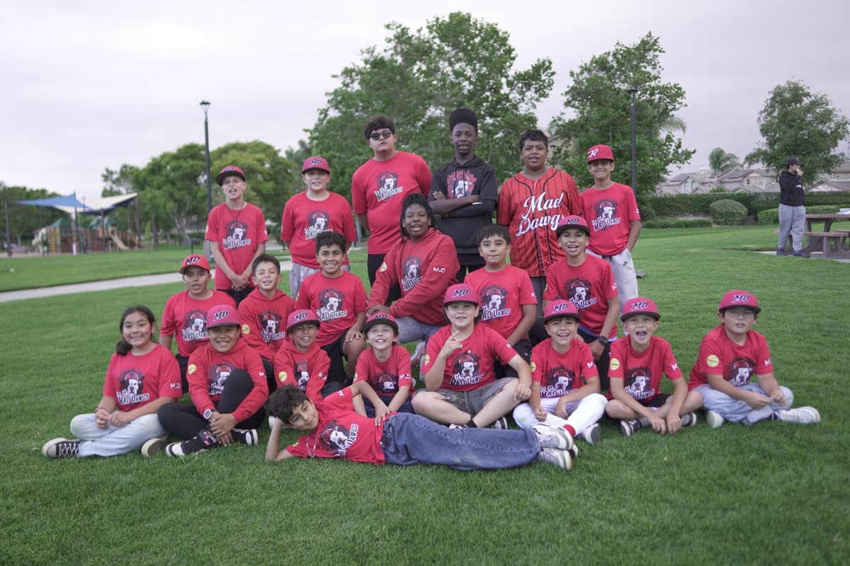 Full MAD Dawgs squad at end-of-year party